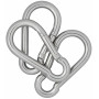 Infinity Hearts Carabiner Stainless Steel Silver 100x50mm - 3 pcs
