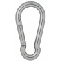 Infinity Hearts Carabiner Stainless Steel Silver 80x40mm - 3 pcs