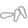 Infinity Hearts Carabiner Stainless Steel Silver 60x30mm - 3 pcs