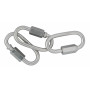 Infinity Hearts Carabiner with Screw Lock Stainless Steel Silver 40x19,5mm - 3 pcs