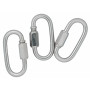 Infinity Hearts Carabiner with Screw Lock Stainless Steel Silver 50x23,8mm - 3 pcs