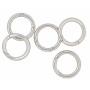 Infinity Hearts O-ring/Endless ring with Opening Brass Silver Dia. 28mm - 5 pcs
