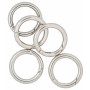 Infinity Hearts O-ring/Endless ring with Opening Brass Silver Dia. 38mm - 5 pcs
