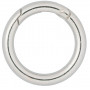 Infinity Hearts O-ring/Endless ring with Opening Brass Silver Dia. 30mm - 5 pcs