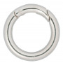 Infinity Hearts O-ring/Endless ring with Opening Brass Silver Dia. 25mm - 5 pcs