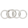 Infinity Hearts O-ring/Endless ring with Opening Brass Silver Dia. 50mm - 5 pcs