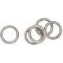 Infinity Hearts O-ring/Endless ring with Opening Brass Silver Dia. 35mm - 5 pcs