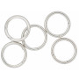 Infinity Hearts O-ring/Endless ring with Opening Brass Silver Dia. 40mm - 5 pcs