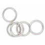 Infinity Hearts O-ring/Endless ring with Opening Brass Silver Dia. 45mm - 5 pcs