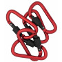 Infinity Hearts Carabiner with Lock Brass Red 80mm - 5 pcs