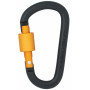 Infinity Hearts Fireman's Hook/Carabiner with Lock Aluminum Black/Orange 80mm - 5 pcs