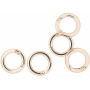 Infinity Hearts O-ring/Endless ring with Opening Brass Light Gold Dia. 23,5mm - 5 pcs
