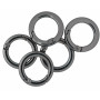 Infinity Hearts O-ring/Endless ring with Opening Brass Gunmetal Dia. 23,5mm - 5 pcs