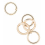 Infinity Hearts O-ring/Endless ring with Opening Brass Light Gold Dia. 35mm - 5 pcs