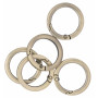 Infinity Hearts O-ring/Endless ring with Opening Brass Antique Bronze Dia. 30mm - 5 pcs