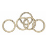 Infinity Hearts O-ring/Endless ring with Opening Brass Antique Bronze Dia. 37,6mm - 5 pcs