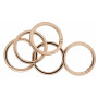 Infinity Hearts O-ring/Endless ring with Opening Brass Light Gold Dia. 43,6mm - 5 pcs