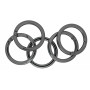 Infinity Hearts O-ring/Endless ring with Opening Brass Gunmetal Dia. 37,6mm - 5 pcs