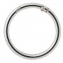 Infinity Hearts O-ring/Endless ring with Opening Brass Silver Dia. 43,6mm - 5 pcs