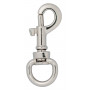 Infinity Hearts Carabiner with D-ring Brass Silver 45mm - 5 pcs