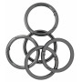 Infinity Hearts O-ring/Endless ring with Opening Brass Gunmetal Dia. 43,6mm - 5 pcs