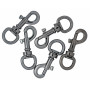 Infinity Hearts Carabiner with D-ring Brass Gunmetal 45mm - 5 pcs
