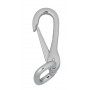Infinity Hearts Carabiner with D-ring Brass Silver 50mm - 1 pcs