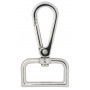 Infinity Hearts Carabiner with D-ring Brass Silver 60mm - 3 pcs