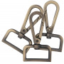 Infinity Hearts Carabiner with D-ring Brass Antique Bronze 60mm - 3 pcs