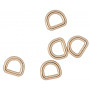 Infinity Hearts D-Ring Brass Light Gold 10x10mm - 5 pcs