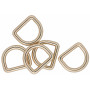 Infinity Hearts D-Ring Brass Light Gold 25x25mm - 5 pcs