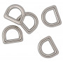 Infinity Hearts D-Ring Brass Silver 12x12mm - 5 pcs