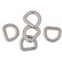Infinity Hearts D-Ring Brass Silver 10x10mm - 5 pcs