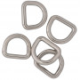 Infinity Hearts D-Ring Brass Silver 16x16mm - 5 pcs