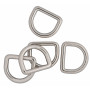 Infinity Hearts D-Ring Brass Silver 25x25mm - 5 pcs