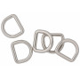 Infinity Hearts D-Ring Brass Silver 19x19mm - 5 pcs