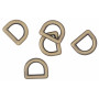 Infinity Hearts D-Ring Brass Antique Bronze 12x12mm - 5 pcs
