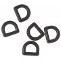 Infinity Hearts D-Ring Brass Gunmetal 12x12mm - 5 pcs