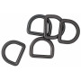 Infinity Hearts D-Ring Brass Gunmetal 25x25mm - 5 pcs