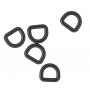 Infinity Hearts D-Ring Brass Gunmetal 10x10mm - 5 pcs