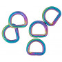Infinity Hearts D-Ring Iron Mix Colored 15x15mm - 5 pcs