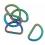 Infinity Hearts D-Ring Iron Mix Colored 32x32mm - 5 pcs