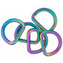 Infinity Hearts D-Ring Iron Mix Colored 25x25mm - 5 pcs
