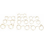 Round Gold Wire Doll Glasses 6 cm Metal - 10 pcs