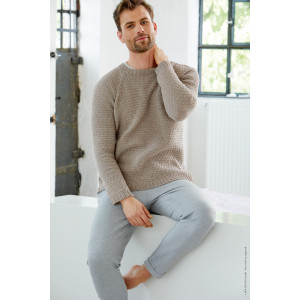 Cool Wool Mélange Men’s Sweater by Lana Grossa - Men’s raglan sweater knitting pattern size 38/40 - 46/48