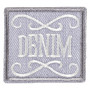 Iron-on Patch/Motif DENIM Blue 4.4x4.1cm - 1 pc