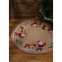 Permin Embroidery Kit Christmas Tree Carpet Santa and Reindeer dia.170cm