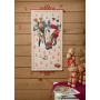 Permin Embroidery Kit Advent Calendar Santa and Reindeer 35x67cm