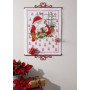 Permin Embroidery Kit Advent Calendar Santa 32x44cm