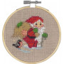 Permin Embroidery Kit Elf with Giftbag diameter 10cm